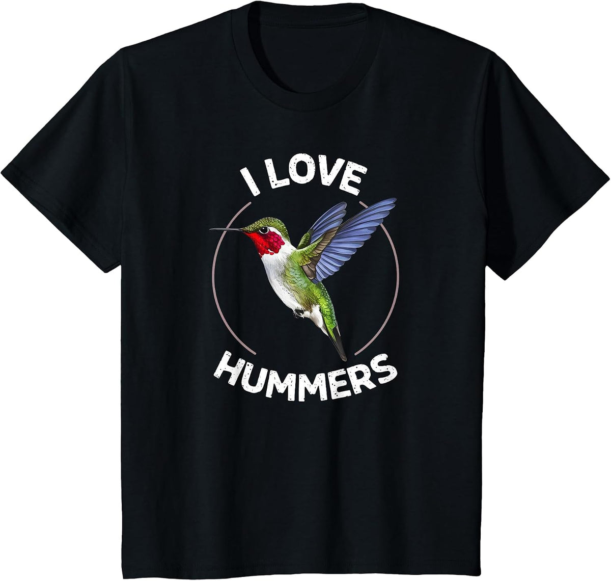 I Love Hummers Hummingbird Colibri T-Shirt - Black
