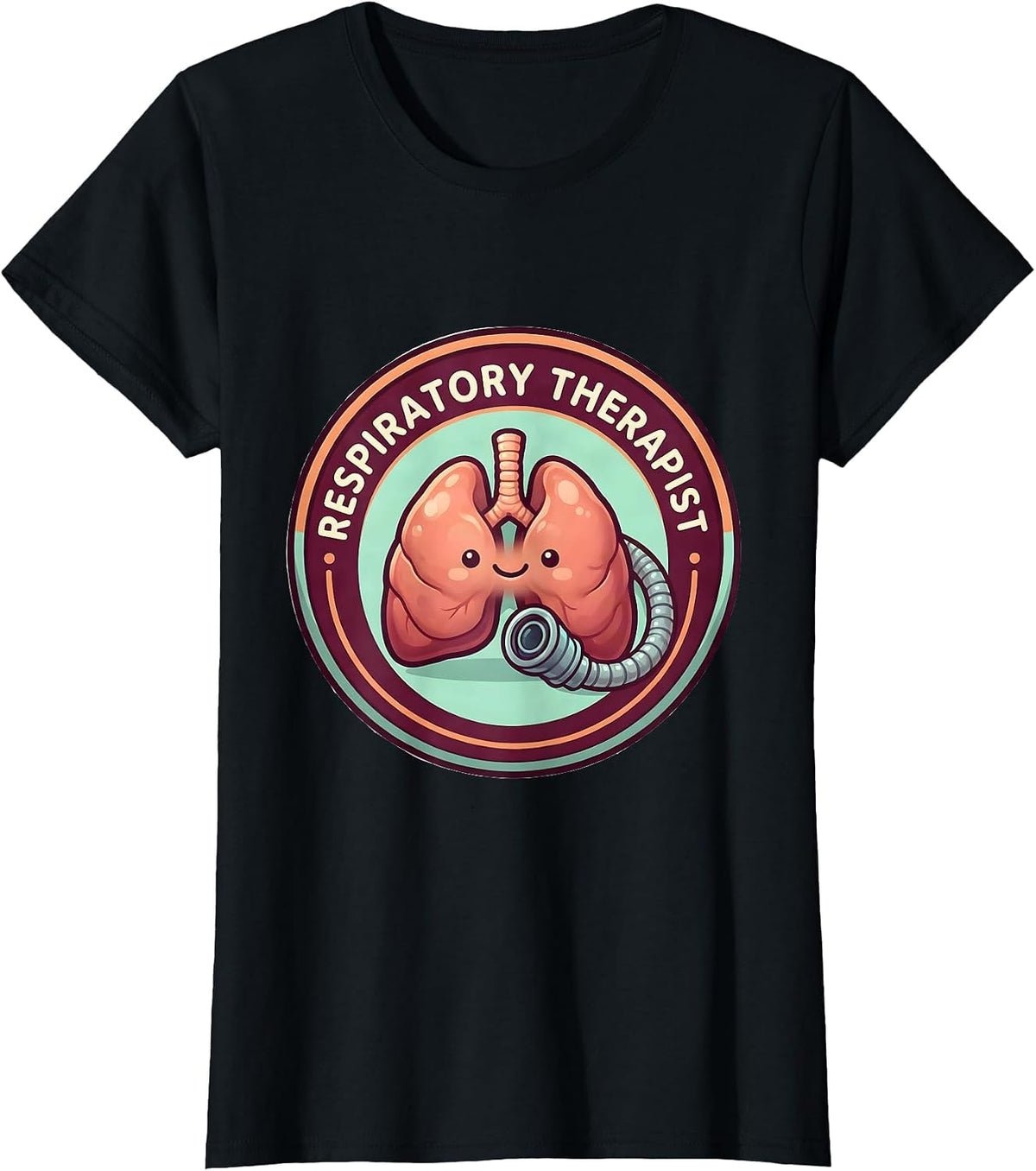 Respiratory Therapist Cute Kawaii RT Profession Pride T-Shirt - Black