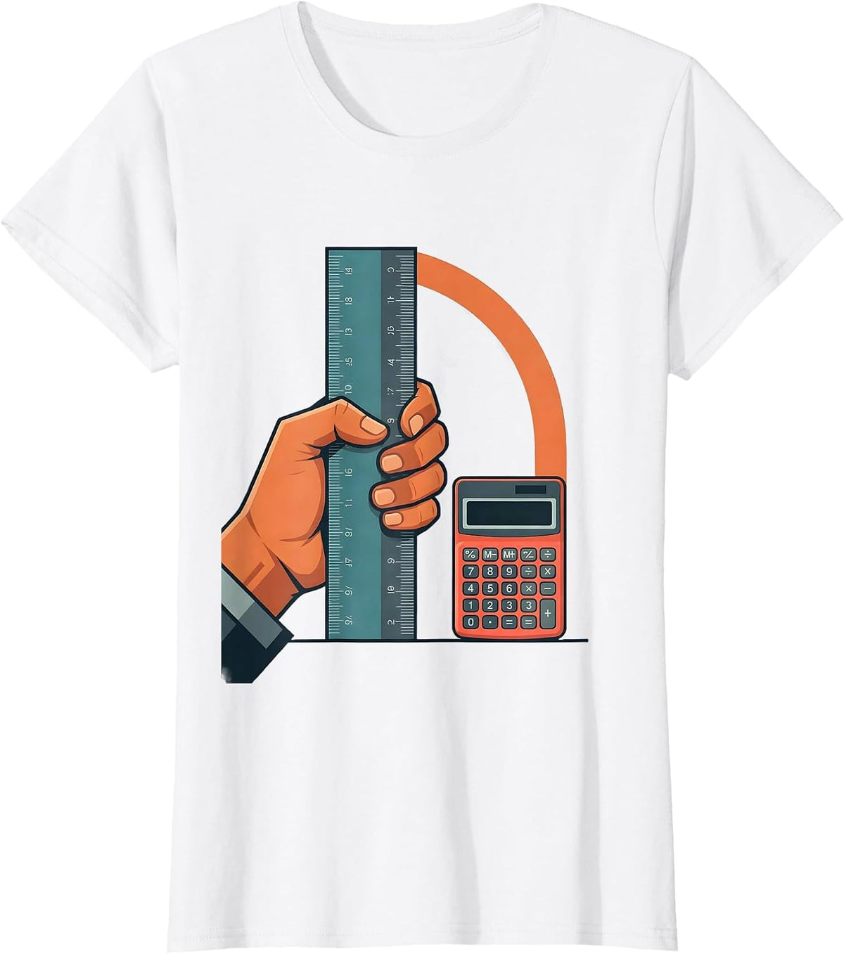 Slide Rule Classically Trained Retro Math Engineer T-Shirt - White