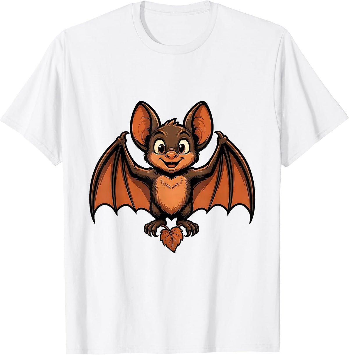 Men's Friendly Bat Mascot Wildlife Lover Halloween T-Shirt - White
