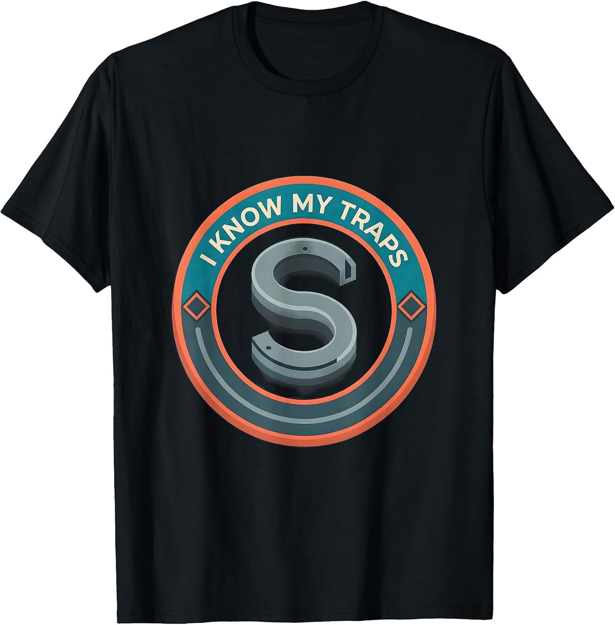 Men's I Know My Traps Funny Plumber Pipefitter Steamfitter T-Shirt - Black