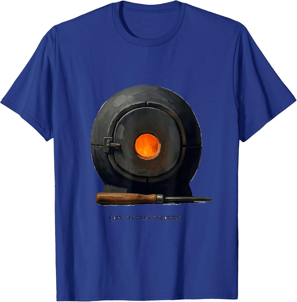 Men's Come See What's Glowing Funny Art Teacher Artist Humor T-Shirt - Royal Blue