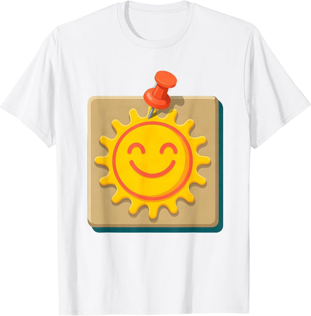 Men's Kindergarten Teacher Corkboard Sun Artwork T-Shirt - White