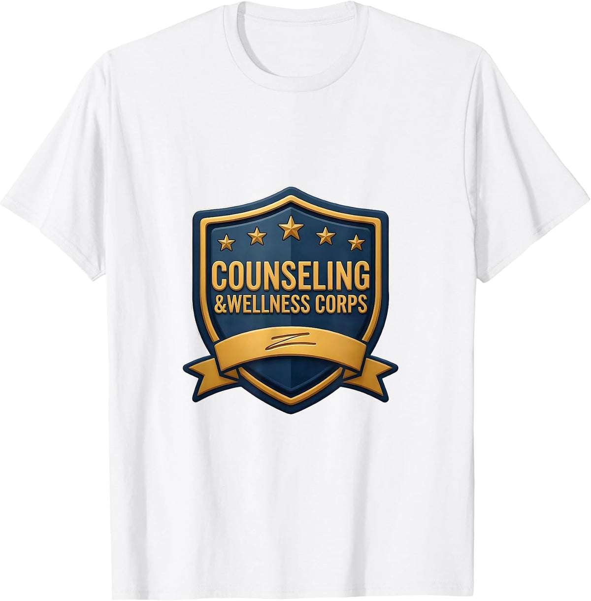 Men's Counseling & Wellness Corps School Counselor Mental Health T-Shirt - White