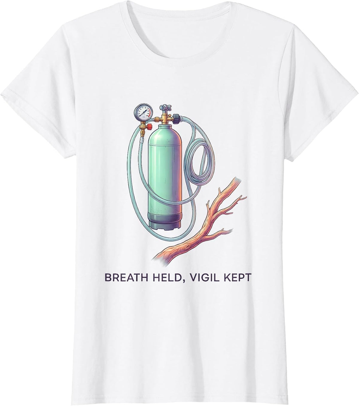 Breath Held Vigil Kept Respiratory Therapist RT Care Week T-Shirt - White
