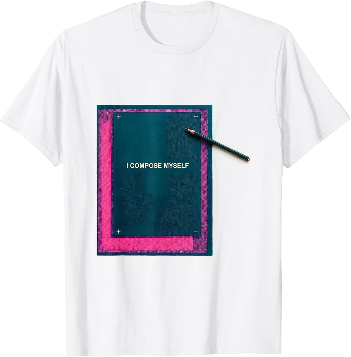 Men's I Compose Myself Risograph Artist Art Teacher Humor T-Shirt - White