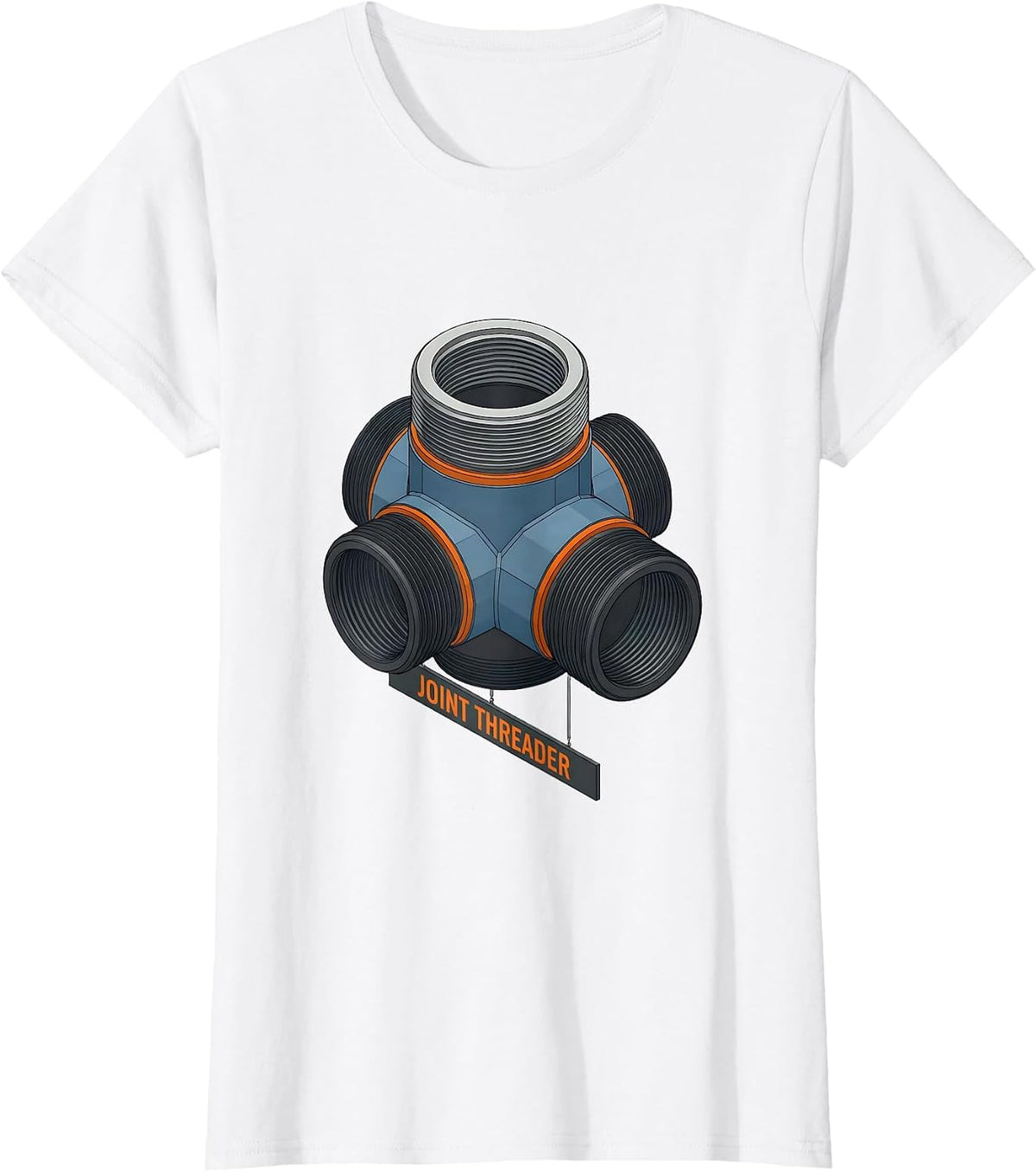 Women's Joint Threader Funny Plumber Pipefitter Occupational Humor T-Shirt - White