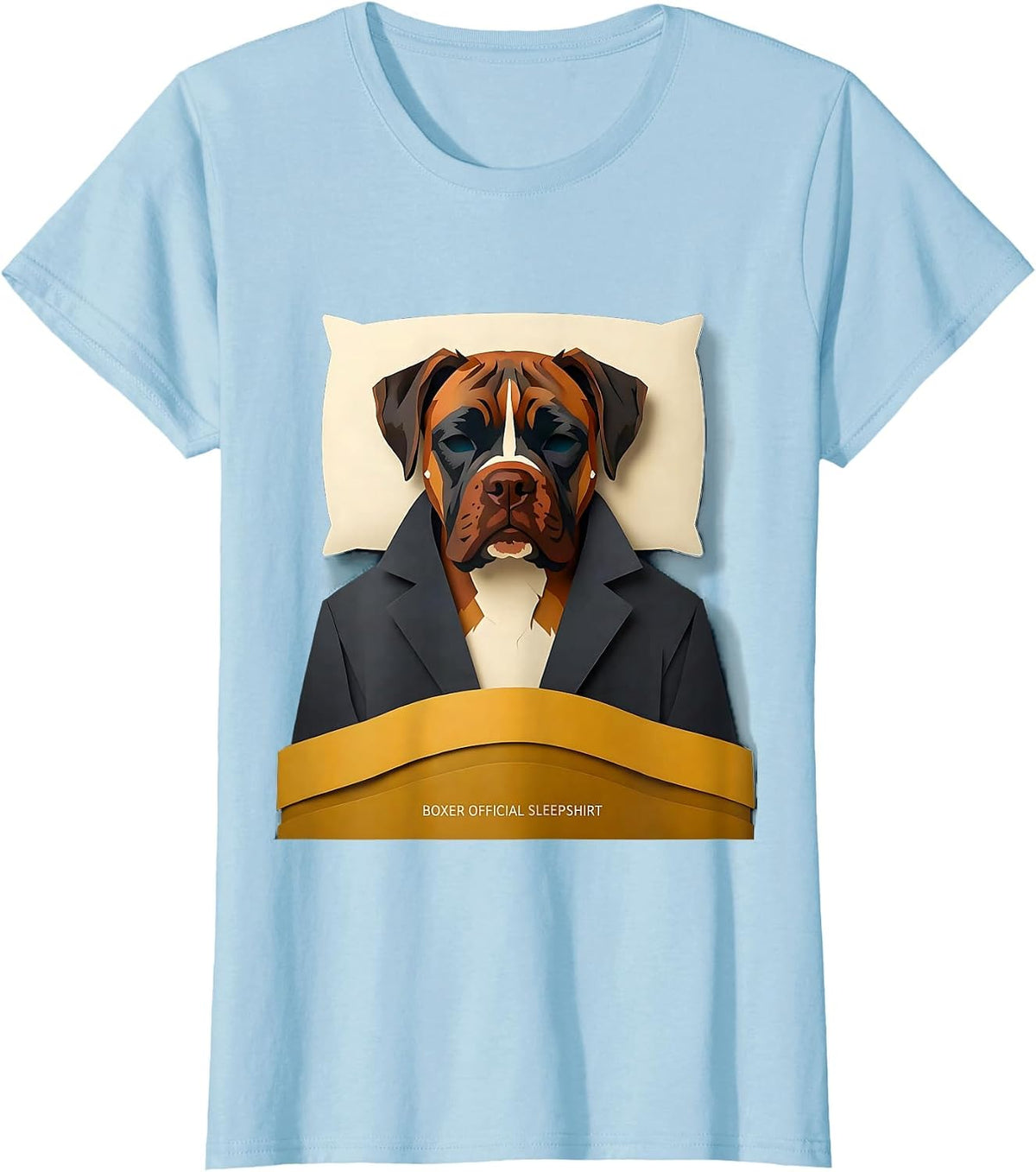 Boxer Official Sleepshirt Dog Breed Pajama Nightgown T-Shirt - Baby Blue