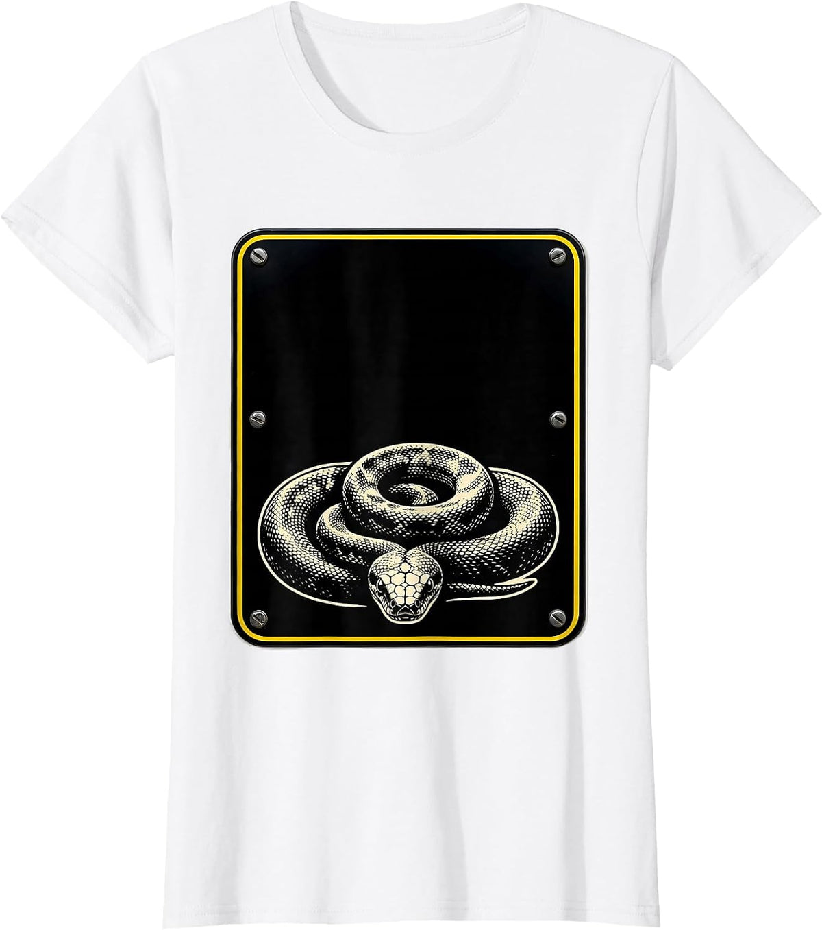 Ball Python Stencil Reptile Humor Kids Boys Girls T-Shirt - White