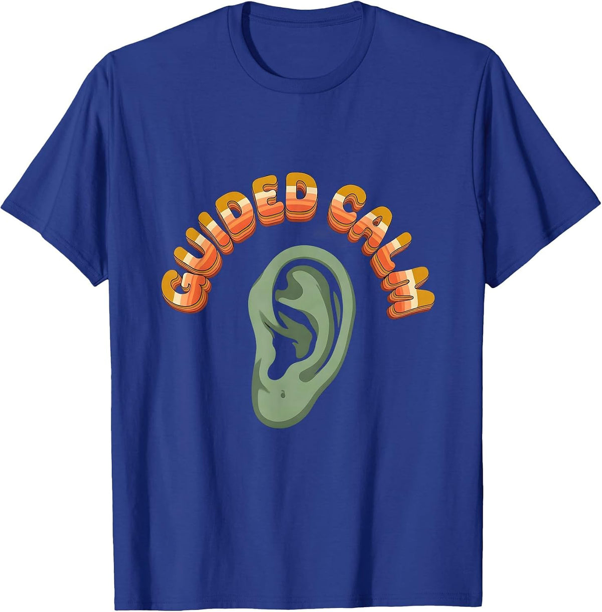 Guided Calm Retro School Counselor Mental Health T-Shirt - Royal Blue