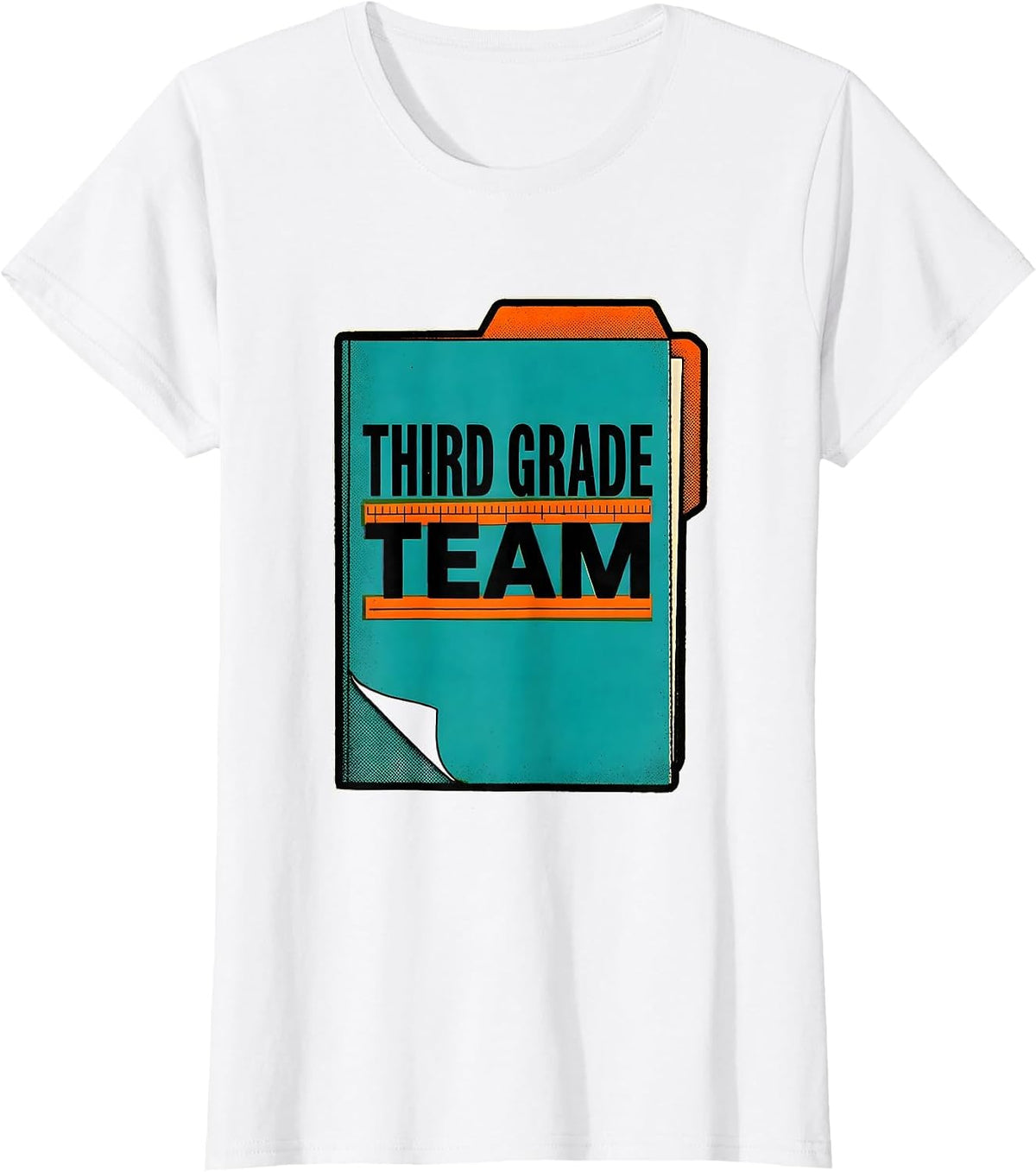 Women's Third Grade Team Risograph Teacher Crew Back To School Gift T-Shirt - White