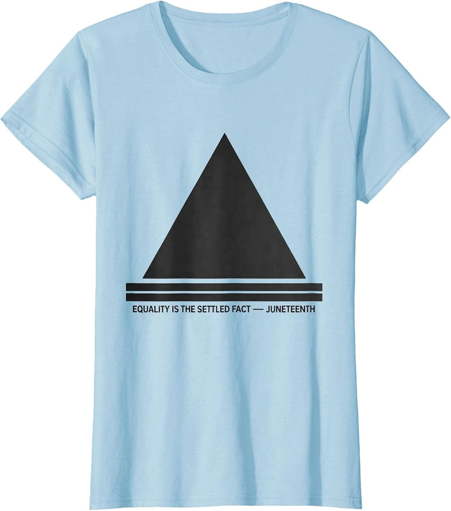 Women's Equality Is The Settled Fact Juneteenth T-Shirt - Baby Blue
