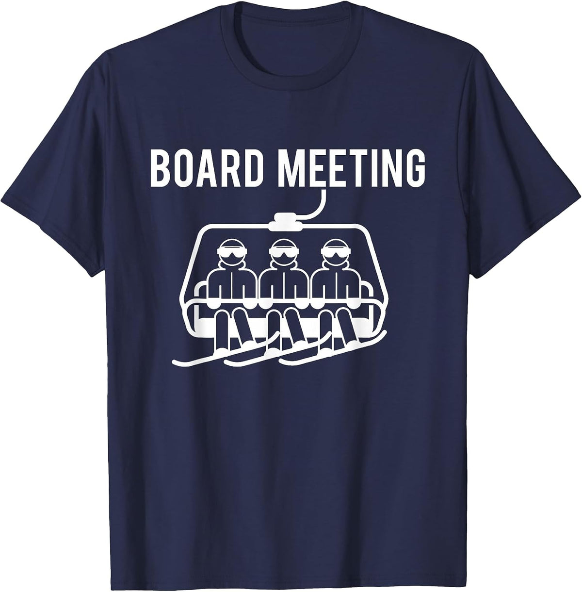 Board Meetings - Wintersports Lover Snowboarding Snowboarder T-Shirt - Navy Blue