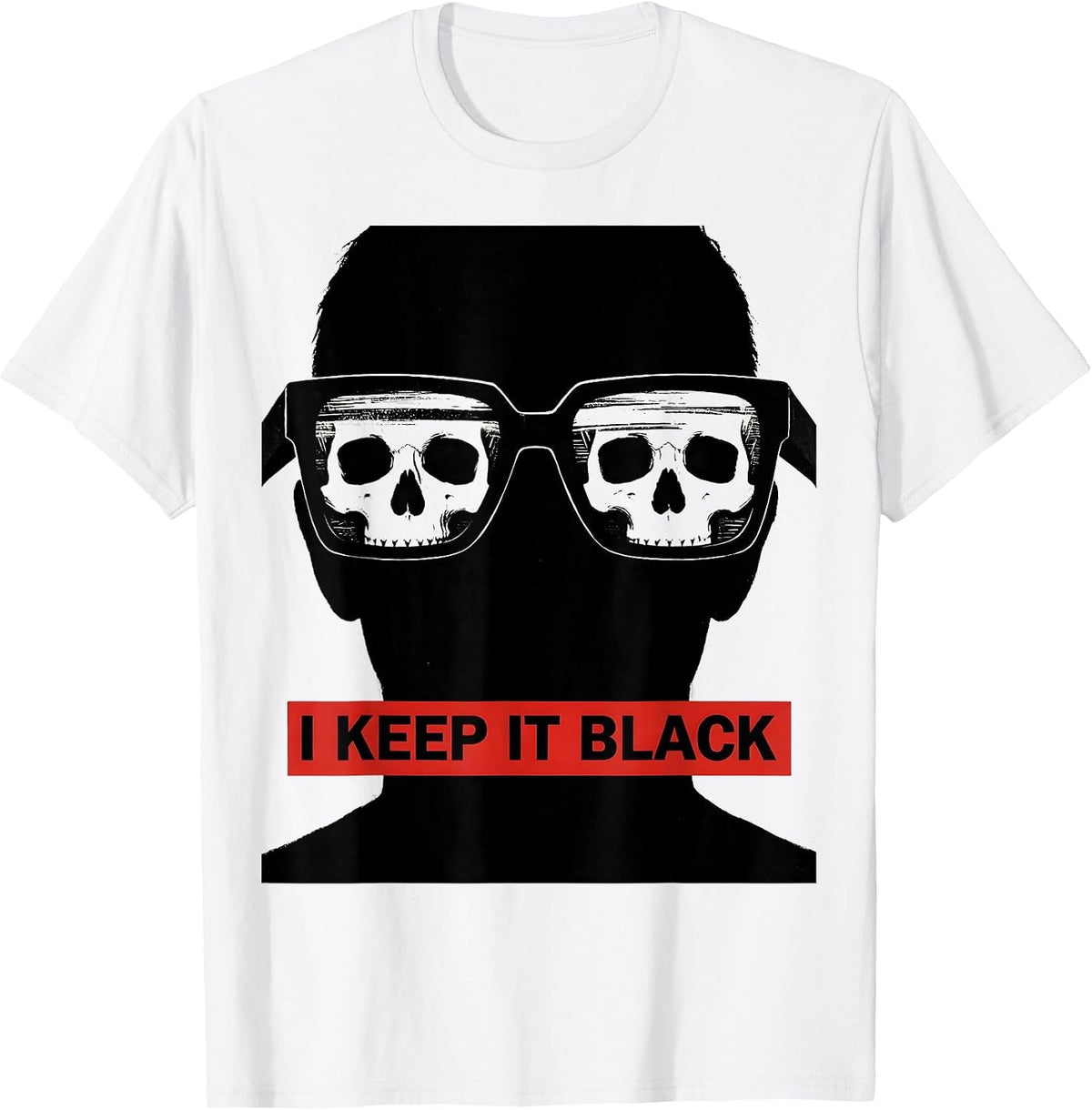 Men's I Keep It Black Goth Emo Alt Aesthetic Humor T-Shirt - White
