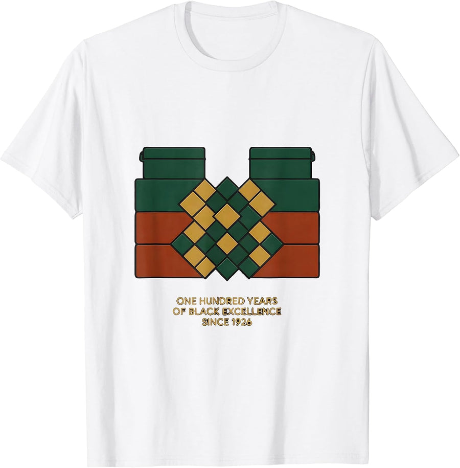 Men's One Hundred Years Of Black Excellence Since 1926 Centennial T-Shirt - White