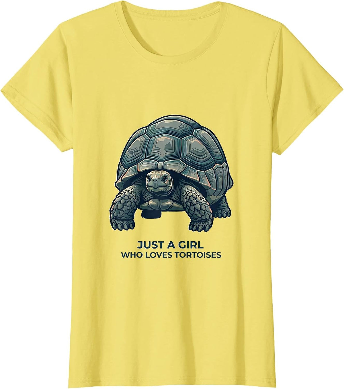Just A Girl Who Loves Tortoises Funny Reptile Lover Gift T-Shirt - Lemon Yellow