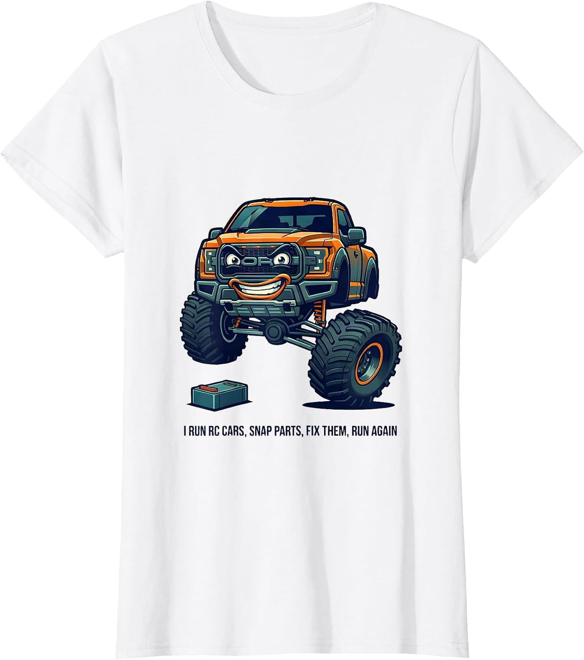 Women's I Run RC Cars Snap Parts Fix Them Run Again RC Racer T-Shirt - White