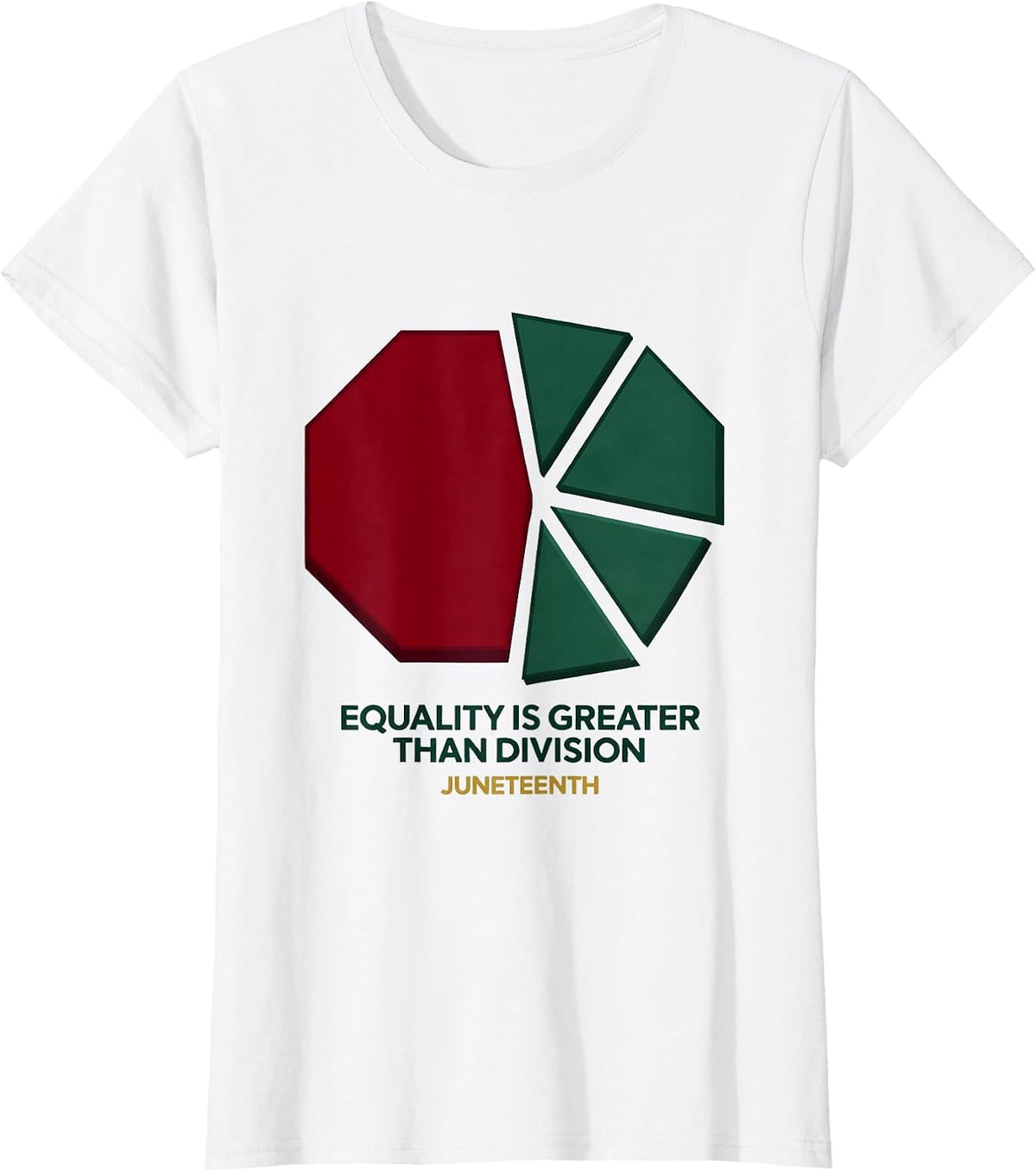 Women's Equality Is Greater Than Division Juneteenth T-Shirt - White