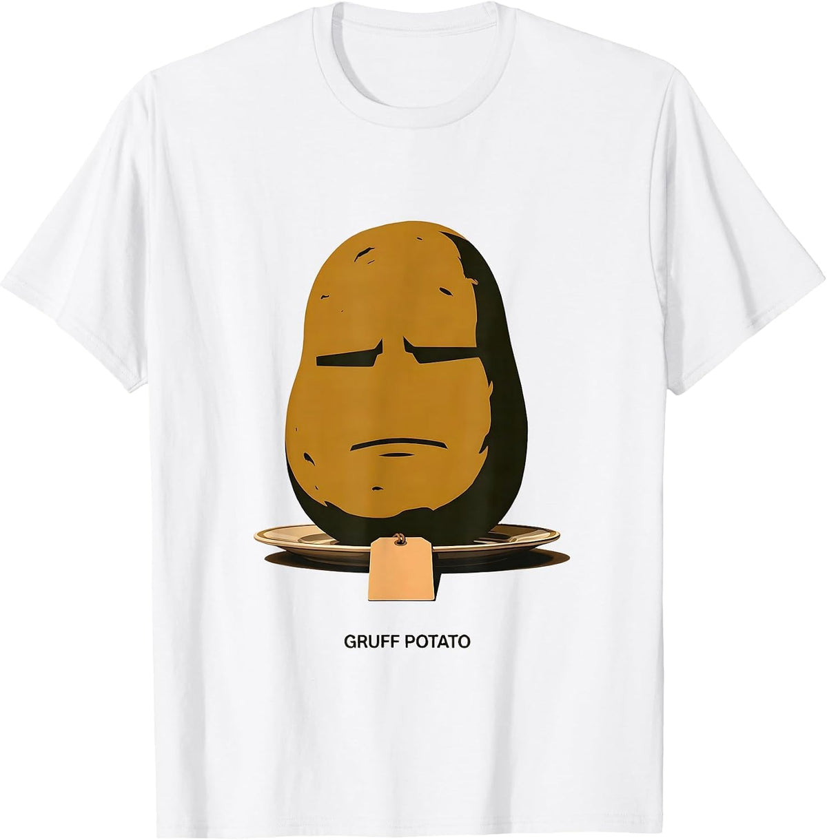 Men's Gruff Potato Editorial Conceptual Funny Couples Thanksgiving T-Shirt - White