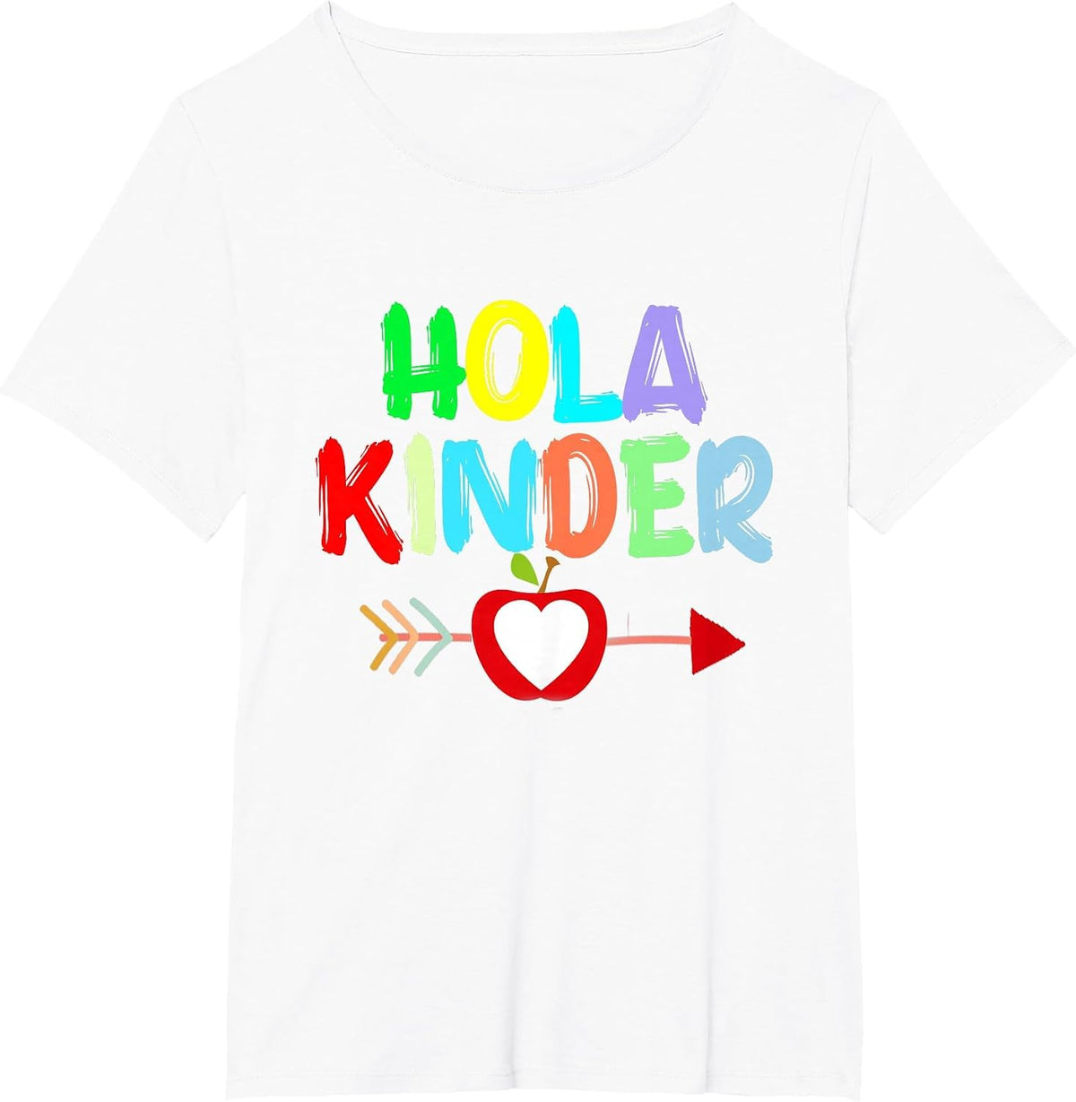 Hola Kinder Primer Día De Kindergarten in Spanish T-Shirt - White
