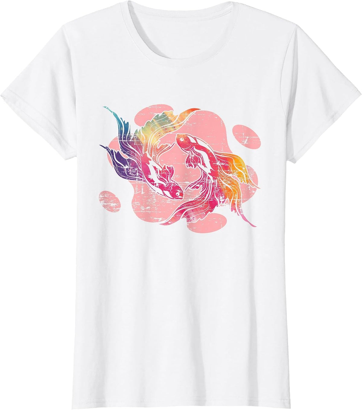 Aquarium Fish Tank Freshwater Betta Colorful Betta Fish T-Shirt - White