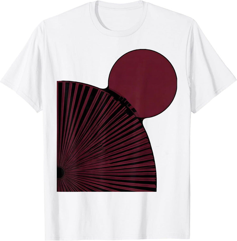 Men's Radial Fan Geometric Cranberry Sauce Thanksgiving Food Humor T-Shirt - White