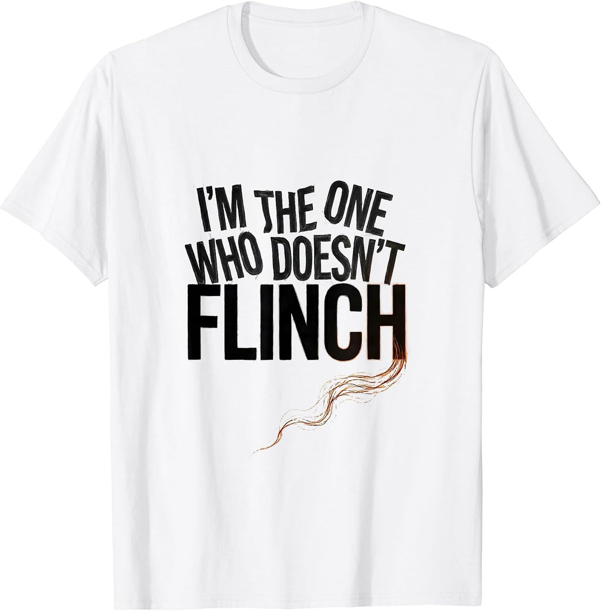 Men's I'm The One Who Doesn't Flinch Funny Paraprofessional Ghost T-Shirt - White
