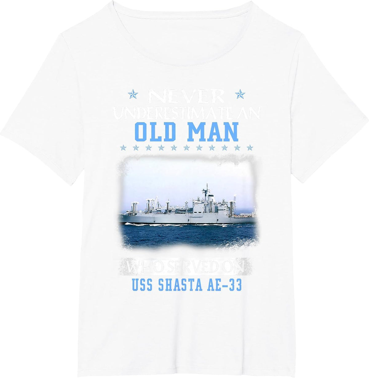 USS Shasta AE-33 Veterans Day Father Day T-Shirt - White