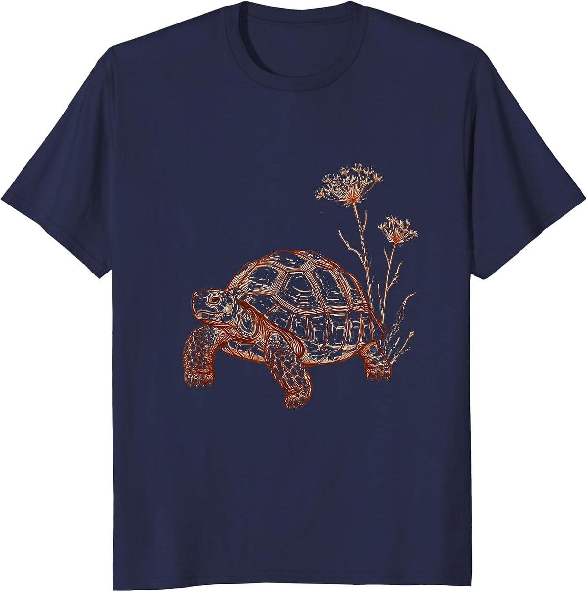 Tortoise Desert Journey Graphic Tee T-Shirt - Navy Blue