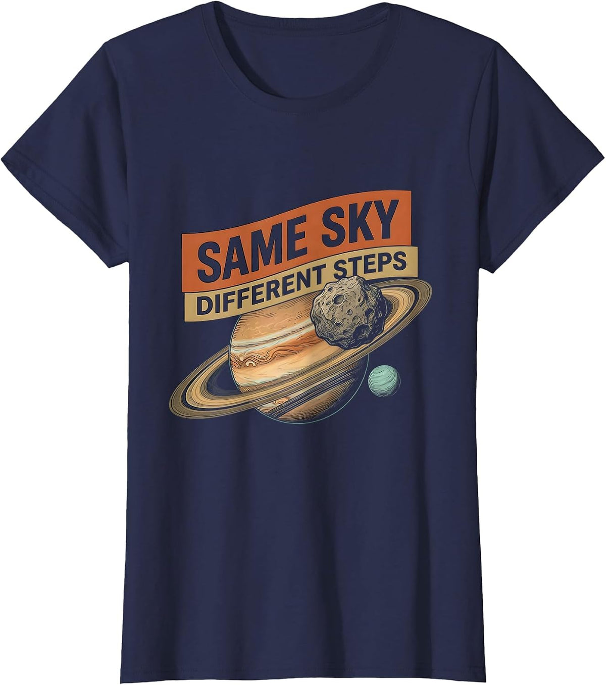 Women's Same Sky Different Steps Neurodiverse Universe Special T-Shirt - Navy Blue