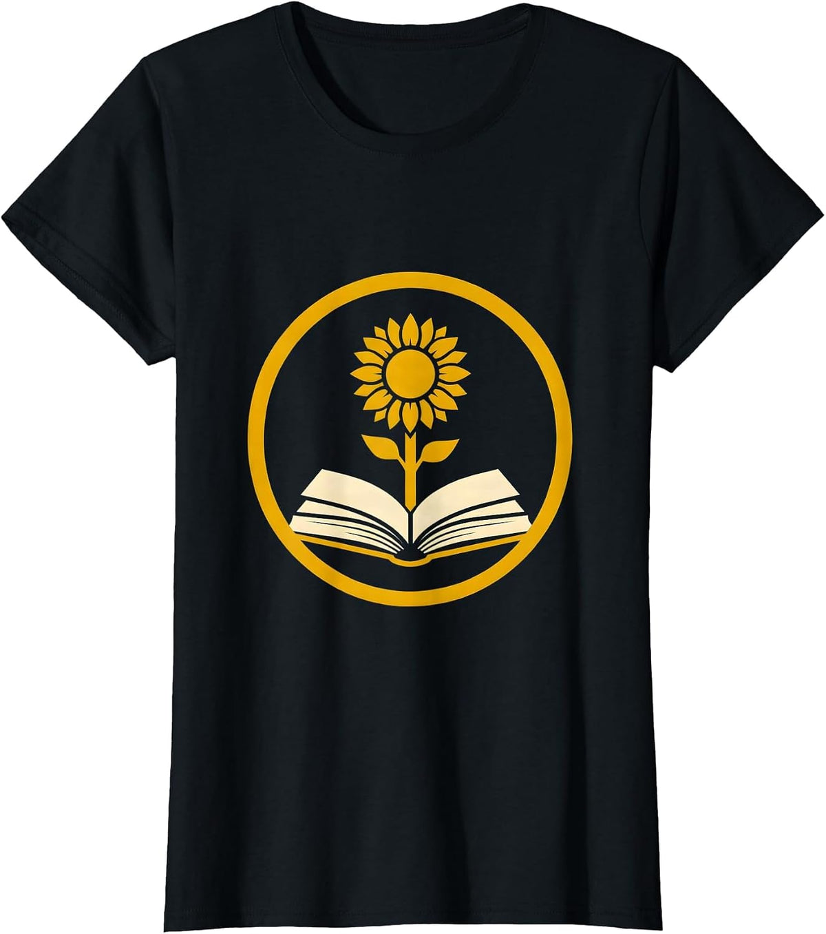 Paraprofessional Sunflower Book Graphic T-Shirt - Black