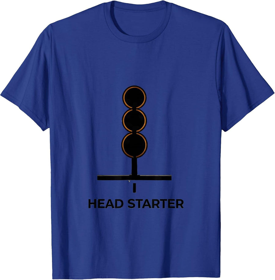 Head Starter Minimalist Racing Tree Light Drag Strip RC Car T-Shirt - Royal Blue