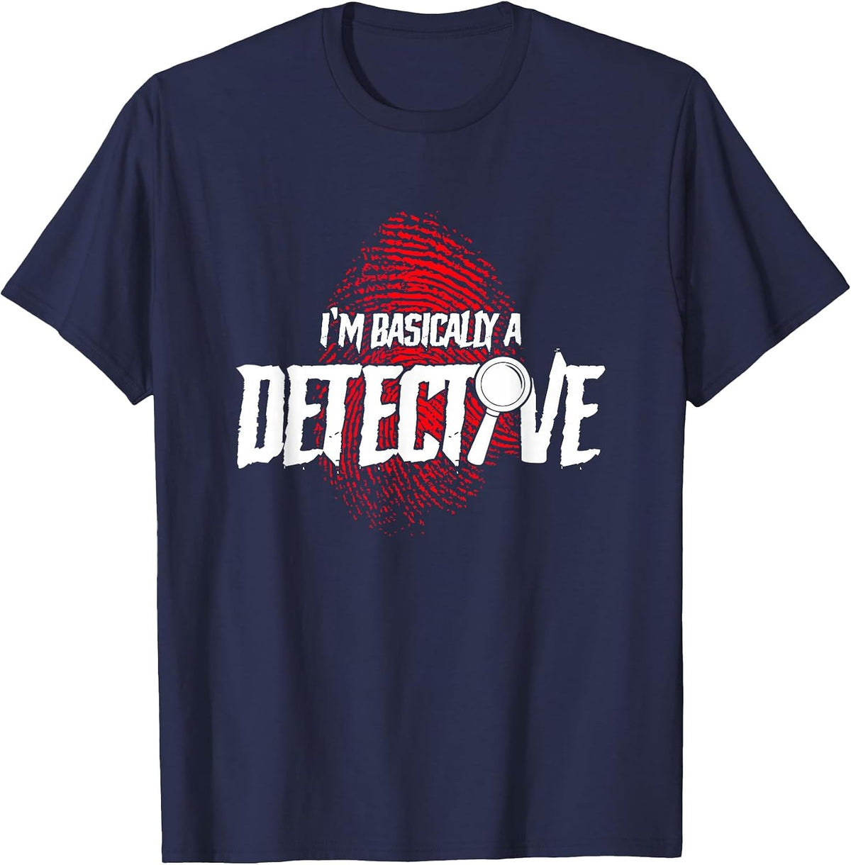 I'm Basically A Detective True Crime T-Shirt - Navy Blue