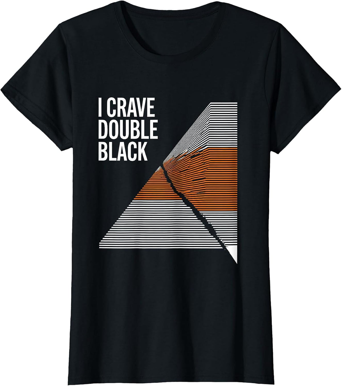 I Crave Double Black Funny Ski Snowboard Gift T-Shirt - Black