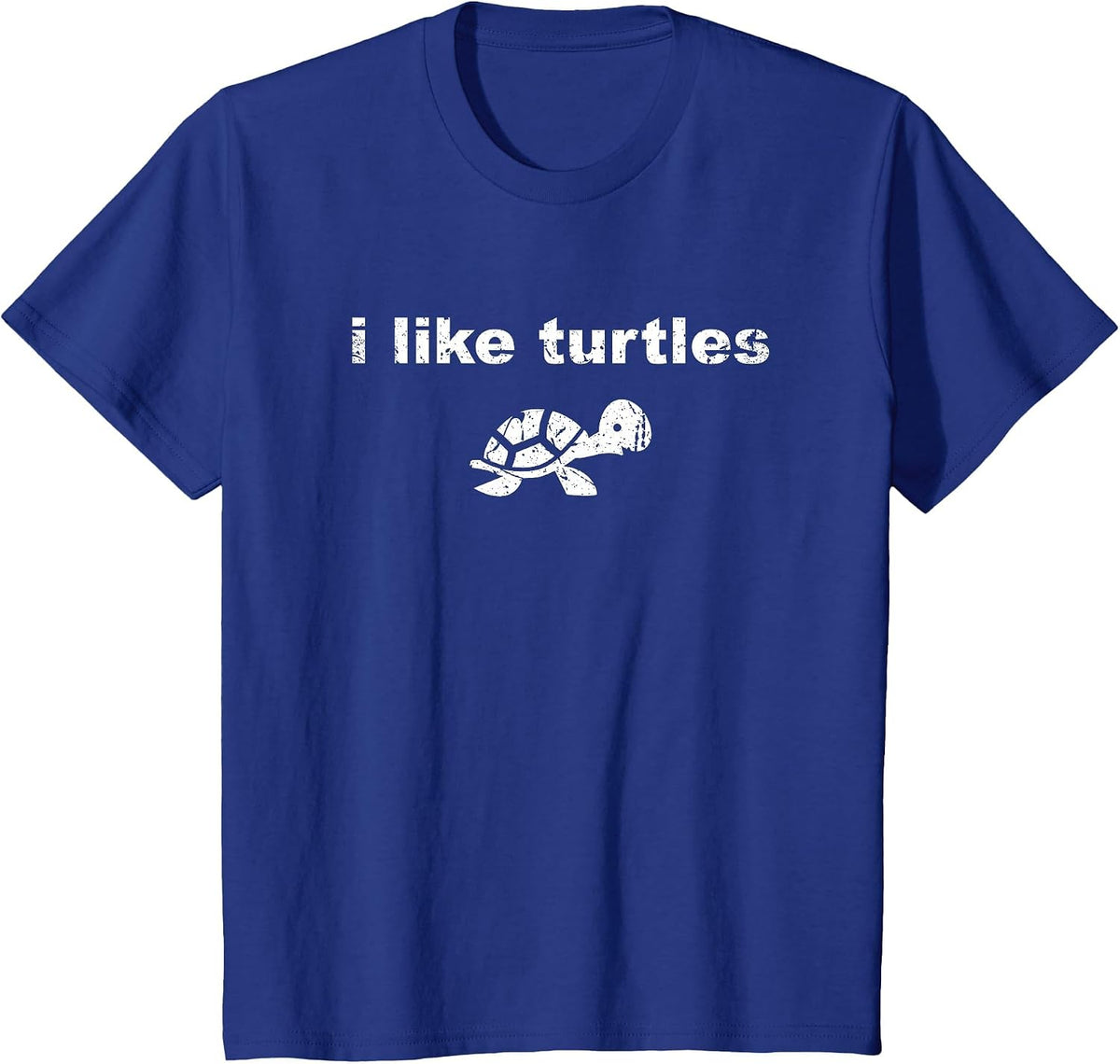 Vintage I Like Turtles Funny Turtle Pet for Turtle Lovers T-Shirt - Royal Blue