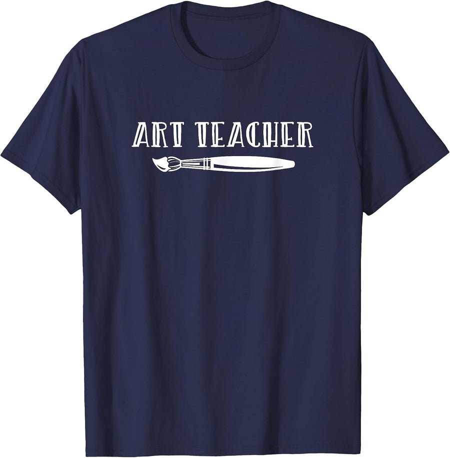 Art Teacher T-Shirt for Kindergarten & High School T-Shirt - Navy Blue