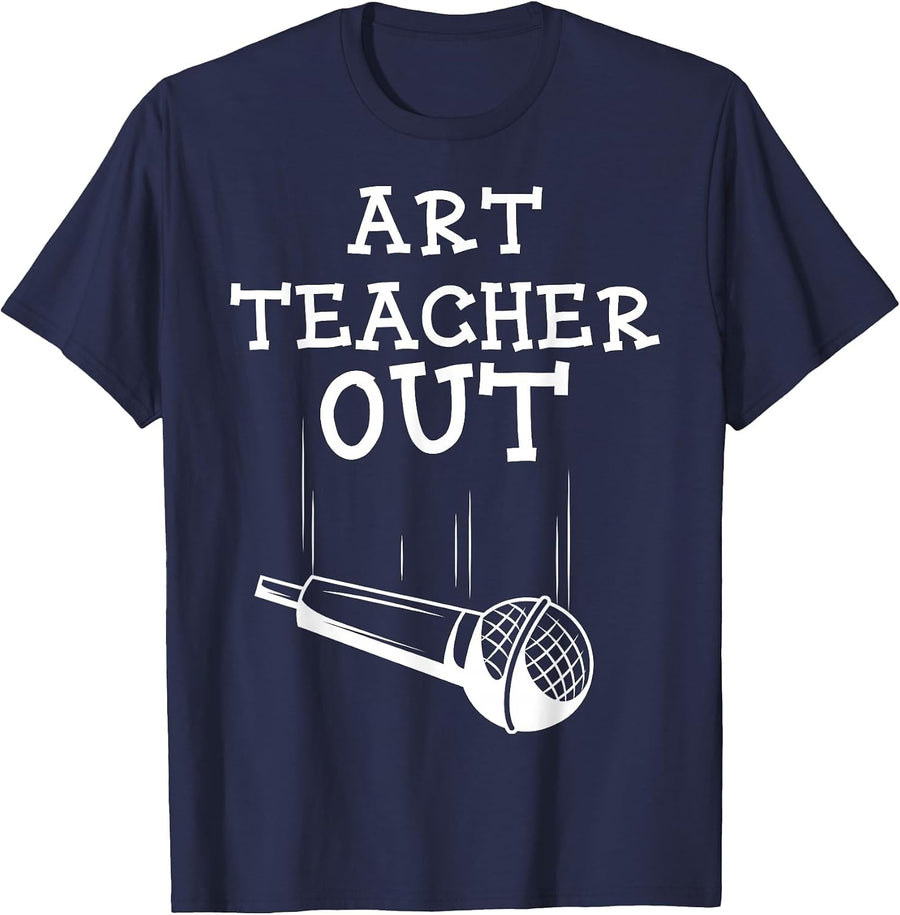 Art Teacher Artist Painter Drawing Illustrator Student T-Shirt - Navy Blue