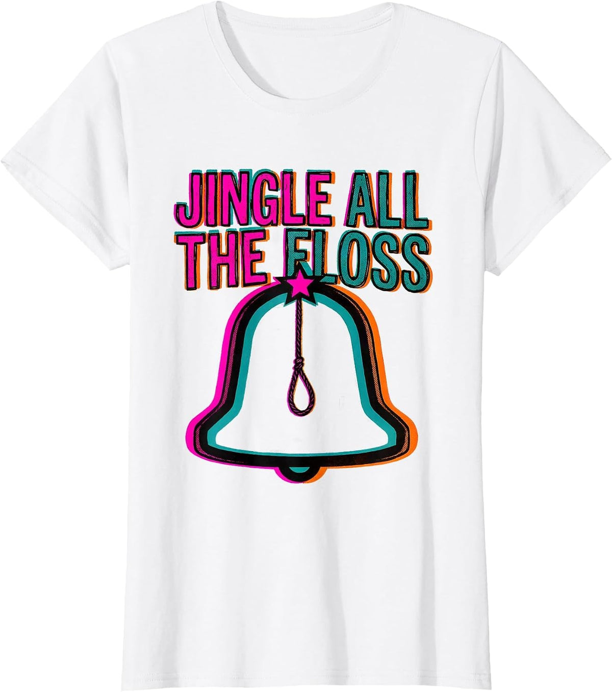 Women's Jingle All The Floss Funny Dental Christmas Dentist T-Shirt - White