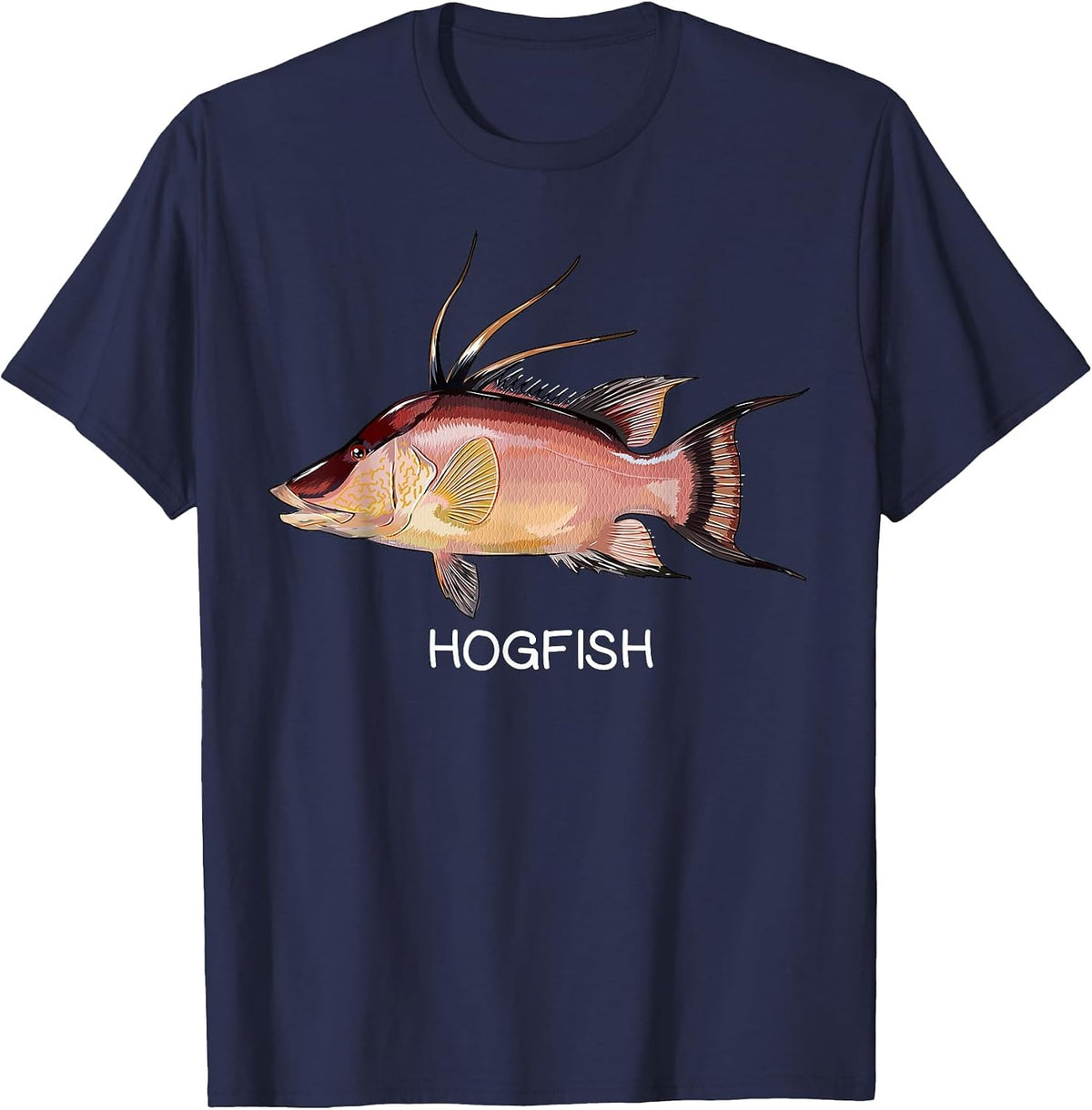 Hogfish Saltwater Game Fish T-Shirt - Navy Blue