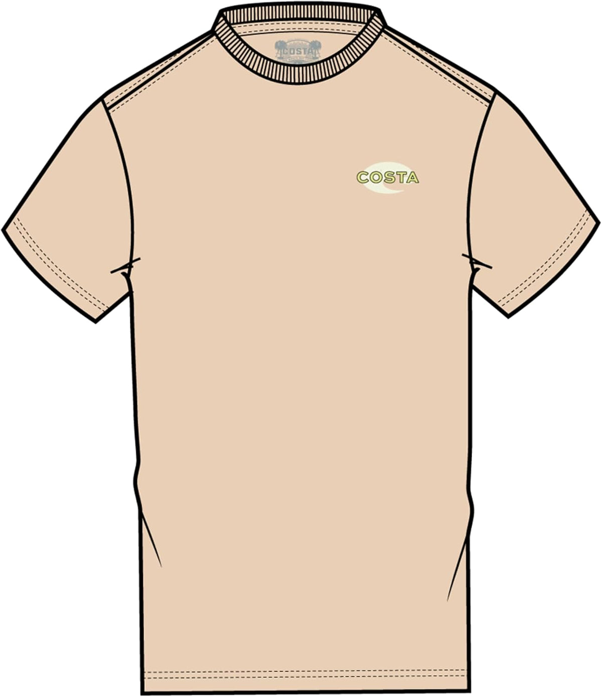 Costa Del Mar Mens Cannery Row Bass T-Shirt - White