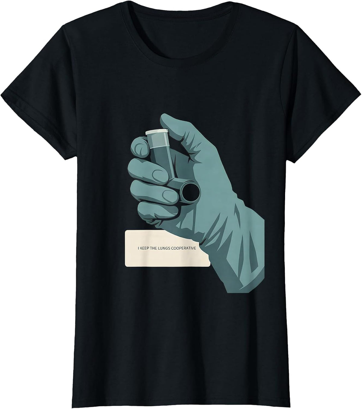 I Keep The Lungs Cooperative Funny Respiratory Therapist RT T-Shirt - Black