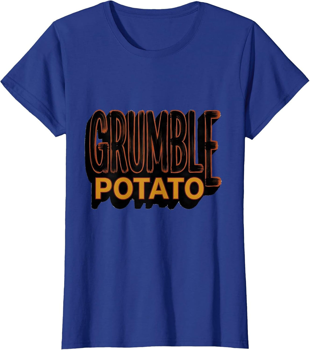 Women's Grumble Potato Funny Sweet Potato Grouchy Potato Couple T-Shirt - Royal Blue