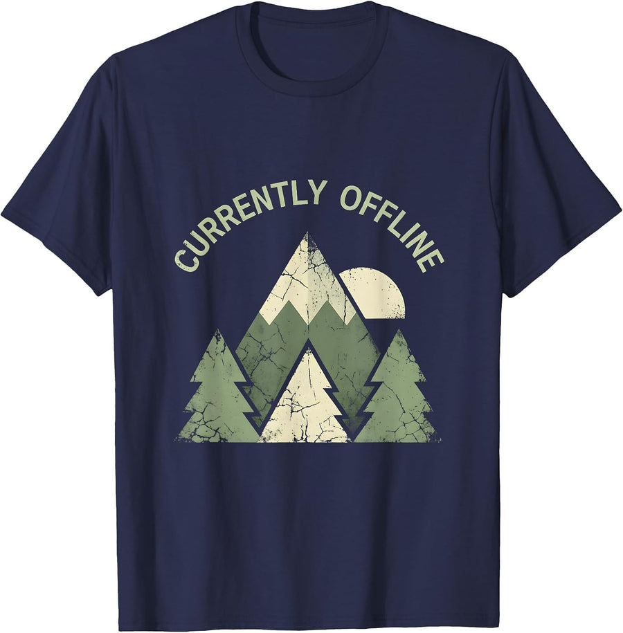 Currently Offline Funny Teen Humor Design T-Shirt - Navy Blue