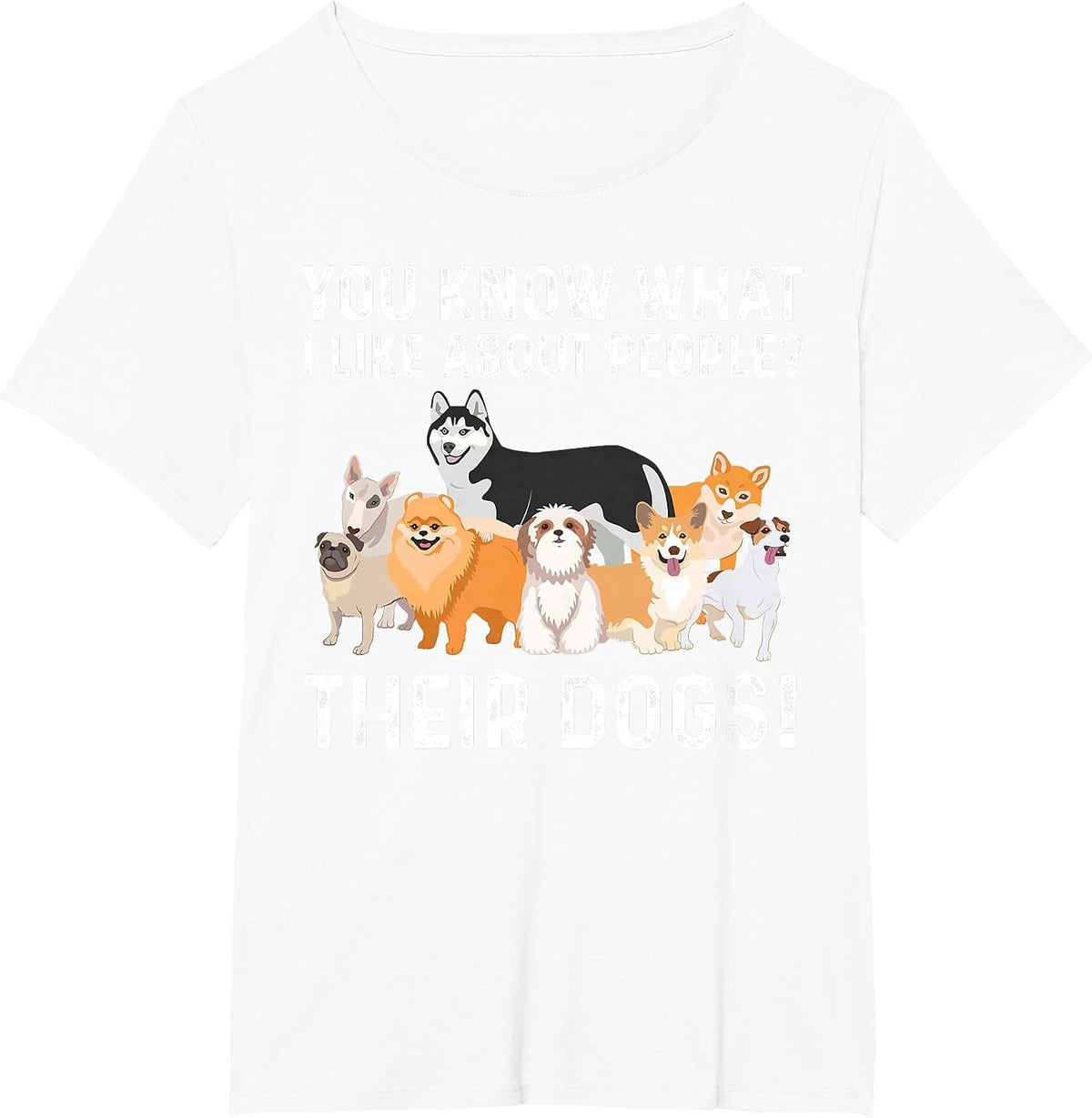 Cute Dog Design for Men Women Kids Dog Lovers I Like Dogs T-Shirt - White