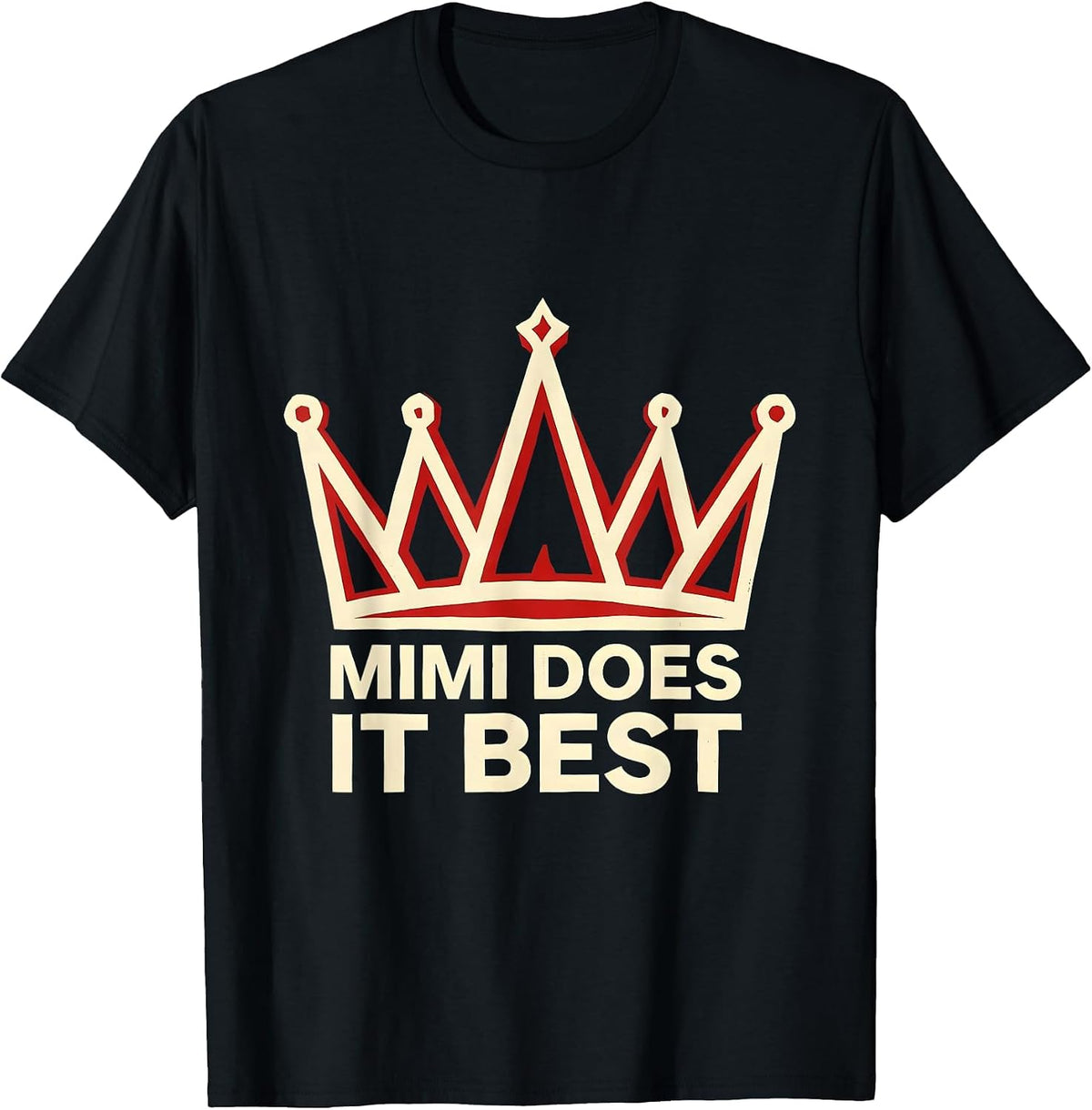 Men's Mimi Does It Best Proud Grandmother Design T-Shirt - Black