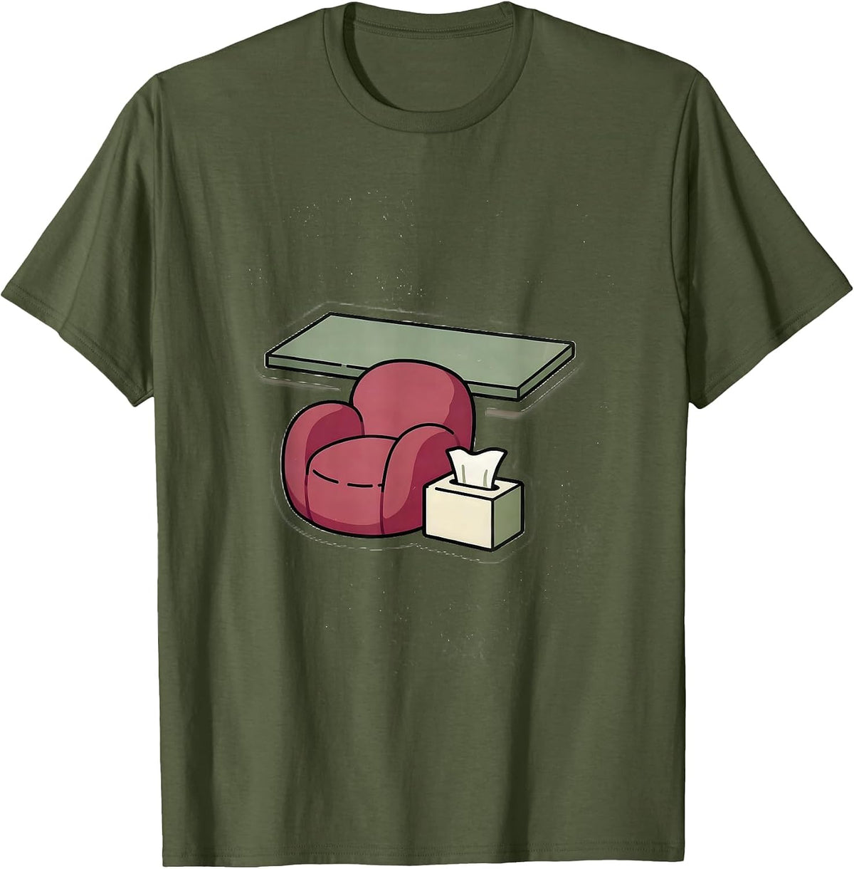 Sticker Shape Counselor Workplace Humor Support Gift T-Shirt - Olive Green