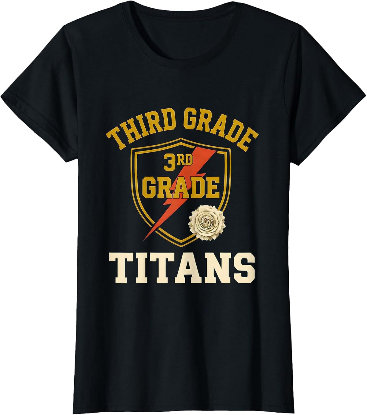 Third Grade Titans Retro Teacher Back To School T-Shirt - Black