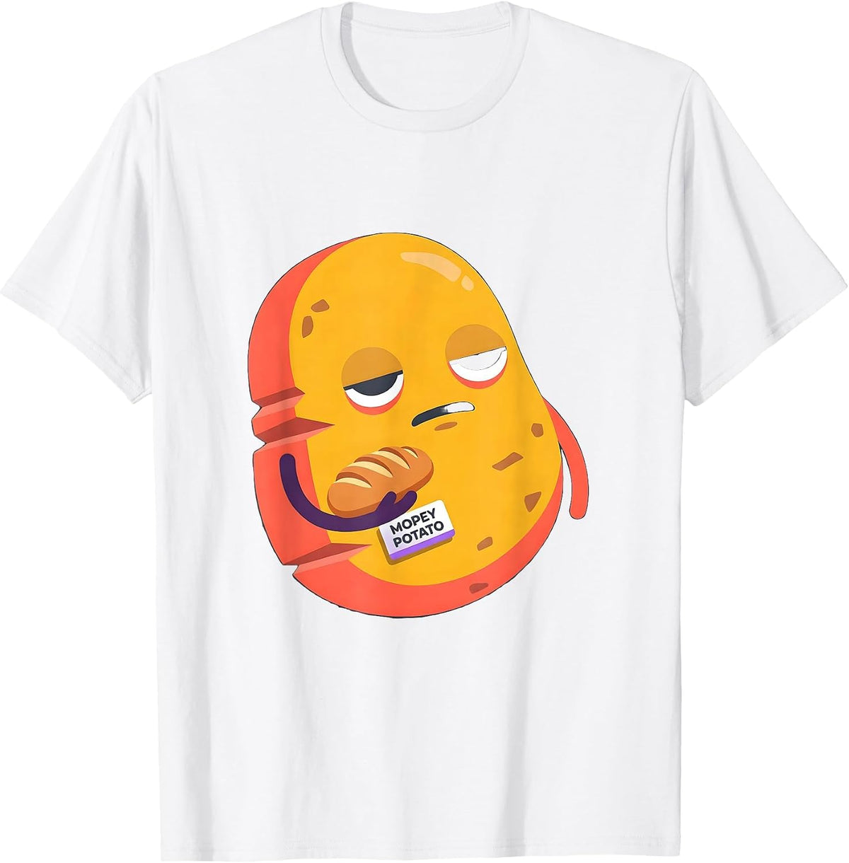 Men's Mopey Potato Funny Couples Thanksgiving Matching T-Shirt - White
