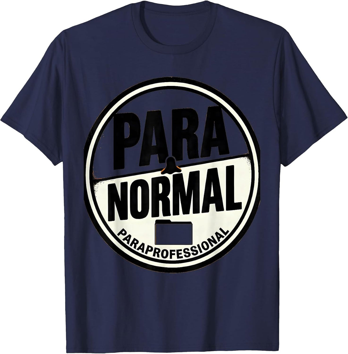 Men's Para Normal Paraprofessional Ghost Halloween Para Aide T-Shirt - Navy Blue