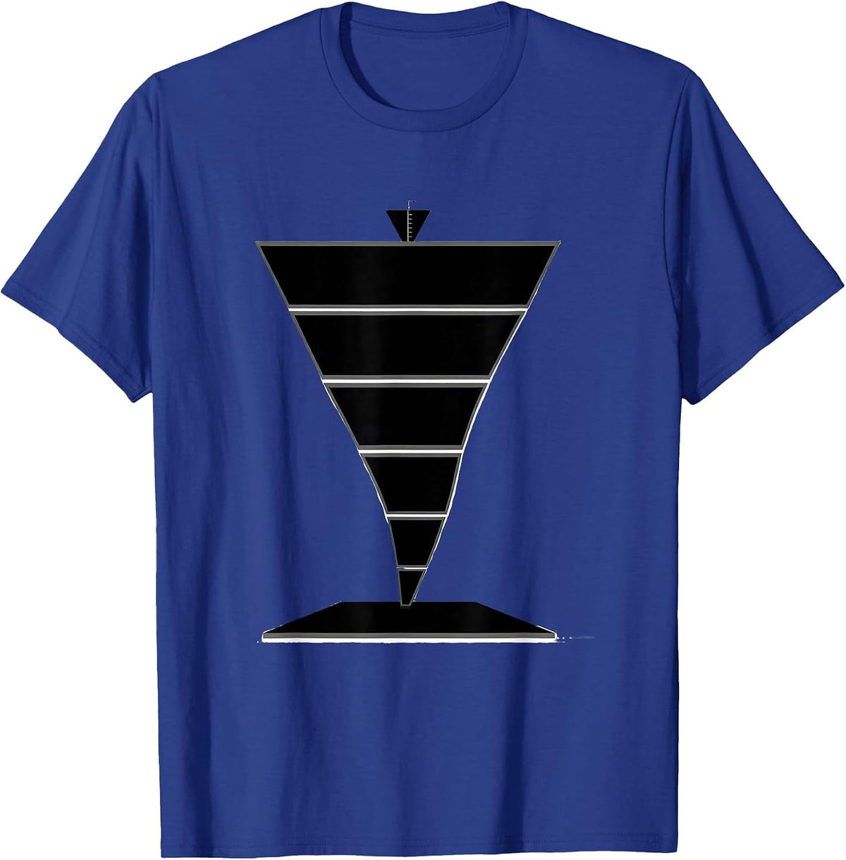 Men's Tornado Funnel Scale Minimalist Storm Chaser Gift T-Shirt - Royal Blue